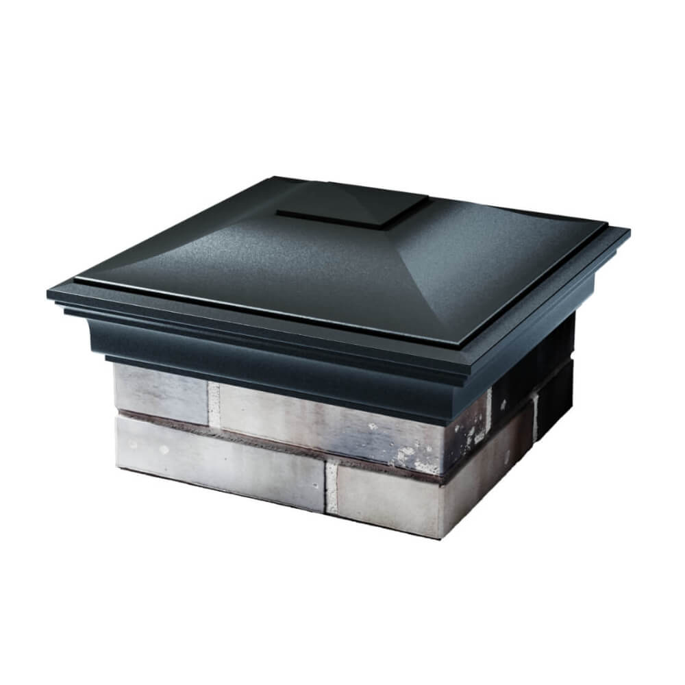 Колпак Zking Монблан Черный на столб 1.5х1.5 еврокирпича 0.7НФ (355х355мм) в Джанкое фото