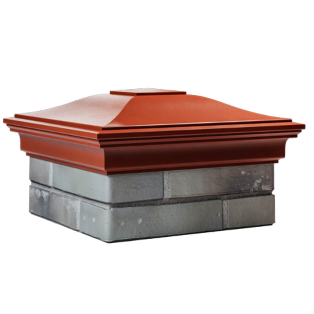 Колпак Zking Монблан Красный на столб 1.5х1.5 кирпича (385х385мм) в Джанкое фото