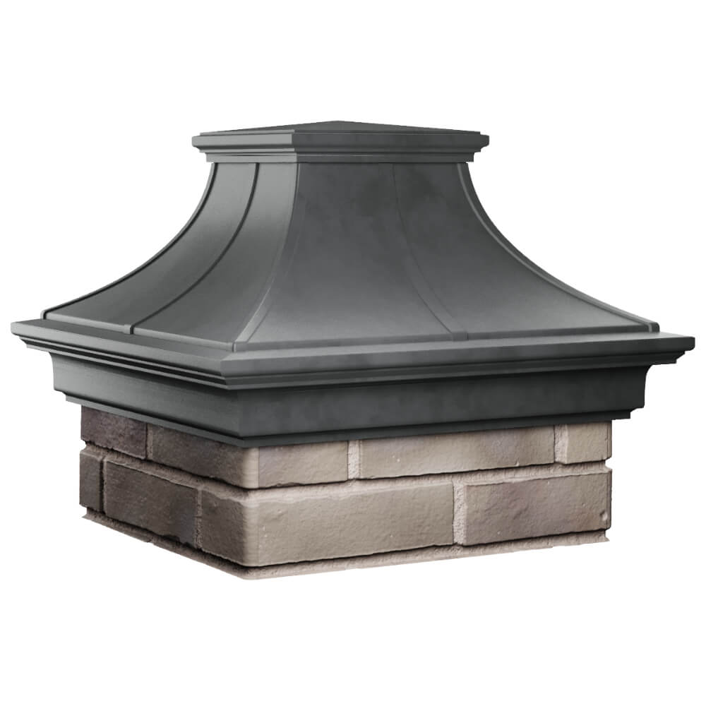 Колпак Zking Монблан Премиум Серый на столб 1.5х1.5 кирпича (385х385мм) в Джанкое фото