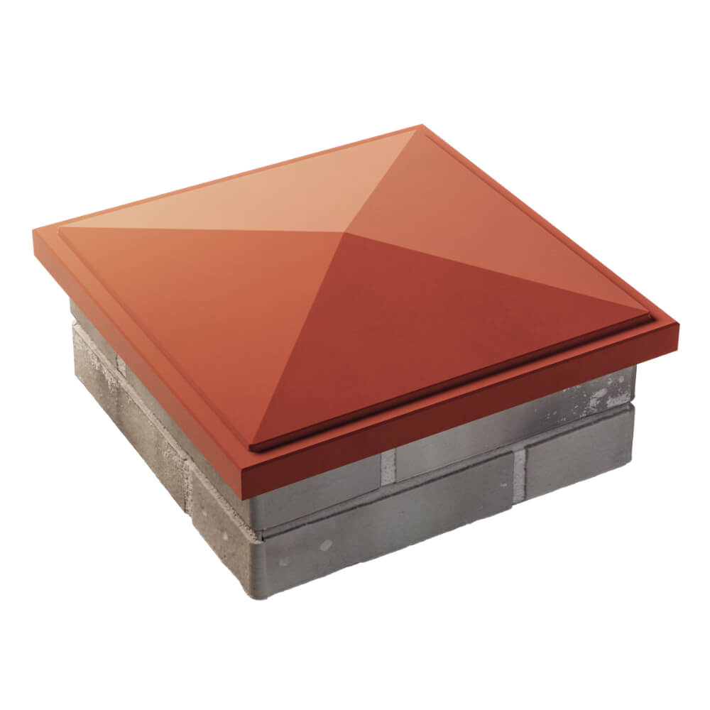 Колпак Zking БонаМоно Красный на столб 1.5х1.5 кирпича (385х385, 400х400мм) в Джанкое фото