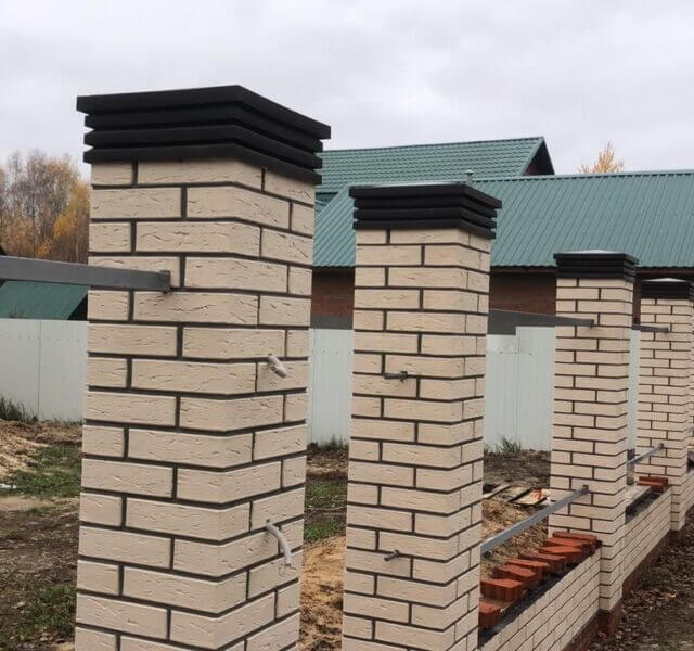 Колпак Zking Бона ХайТек Коричневый на столб 1.5х1.5 кирпича (385х385мм) в Джанкое фото