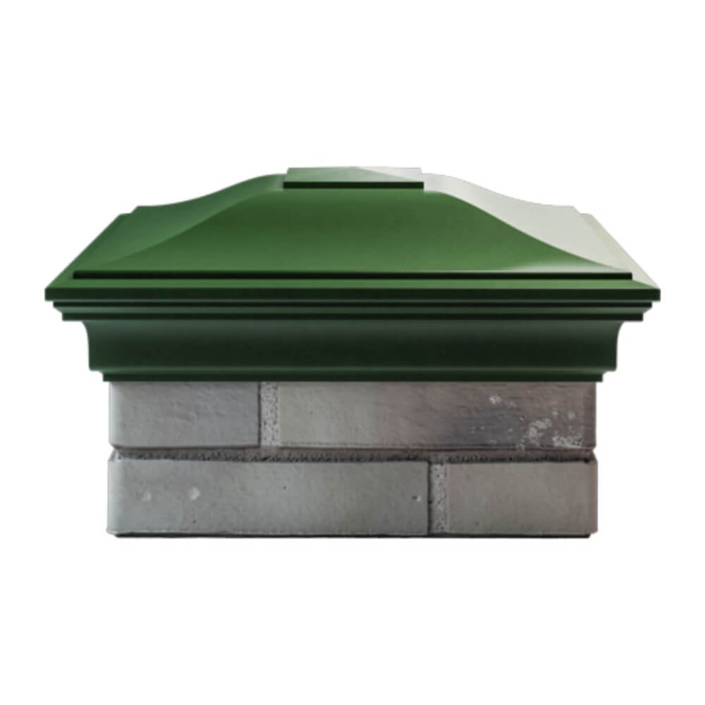 Колпак Zking Монблан Зеленый на столб 1.5х1.5 еврокирпича 0.7НФ (355х355мм) Джанкой фото