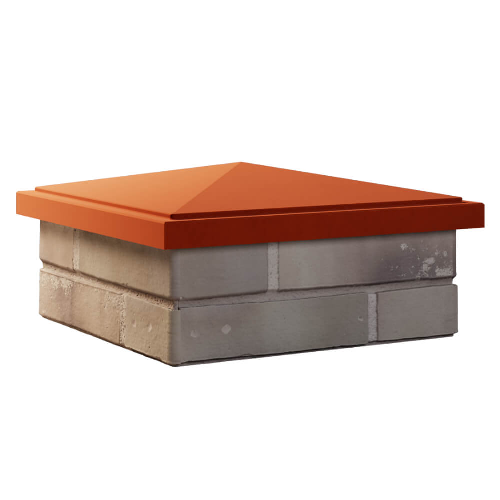 Колпак Zking БонаМоно Красный на столб 1.5х1.5 кирпича (385х385, 400х400мм) в Джанкое фото