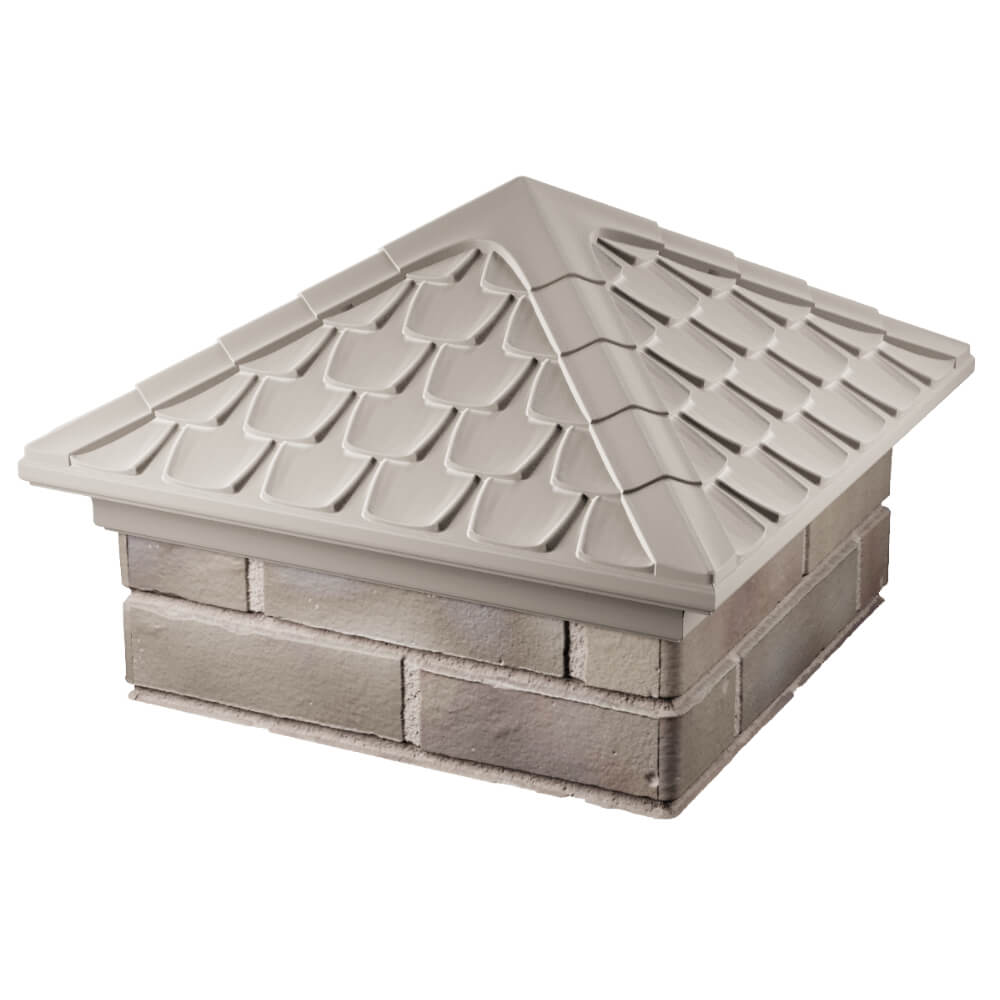 Колпак Zking Эльбрус Бежевый на столб 1.5х1.5 кирпича (385х385мм) в Джанкое фото