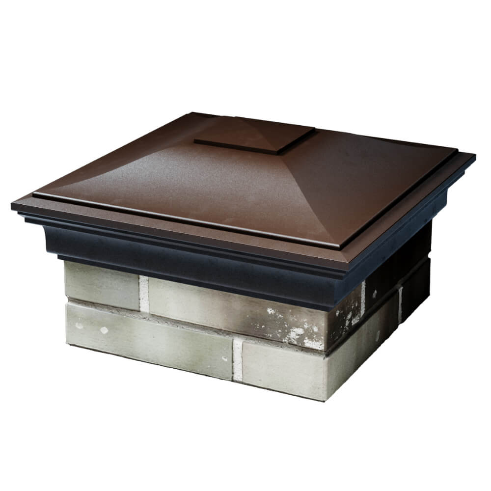 Колпак Zking Монблан Коричневый на столб 1.5х1.5 кирпича (385х385мм) в Джанкое фото