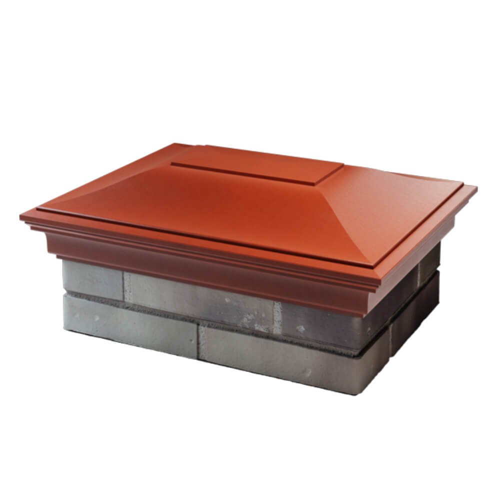 Колпак Zking Монблан Красный на столб 2х1.5 кирпича (515х385мм) в Джанкое фото