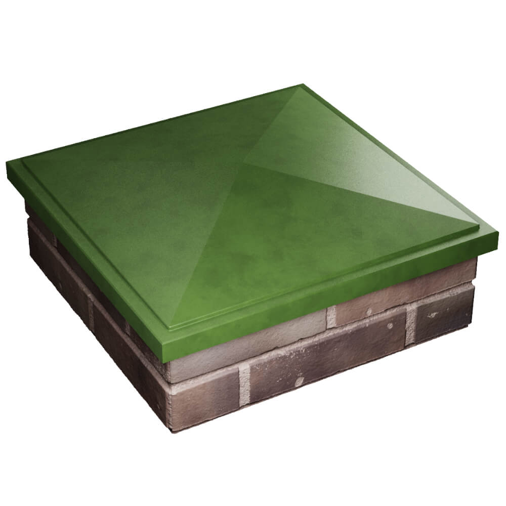 Колпак Zking БонаМоно Зеленый на столб 2х2 кирпича (515х515, 530х530мм) в Джанкое фото