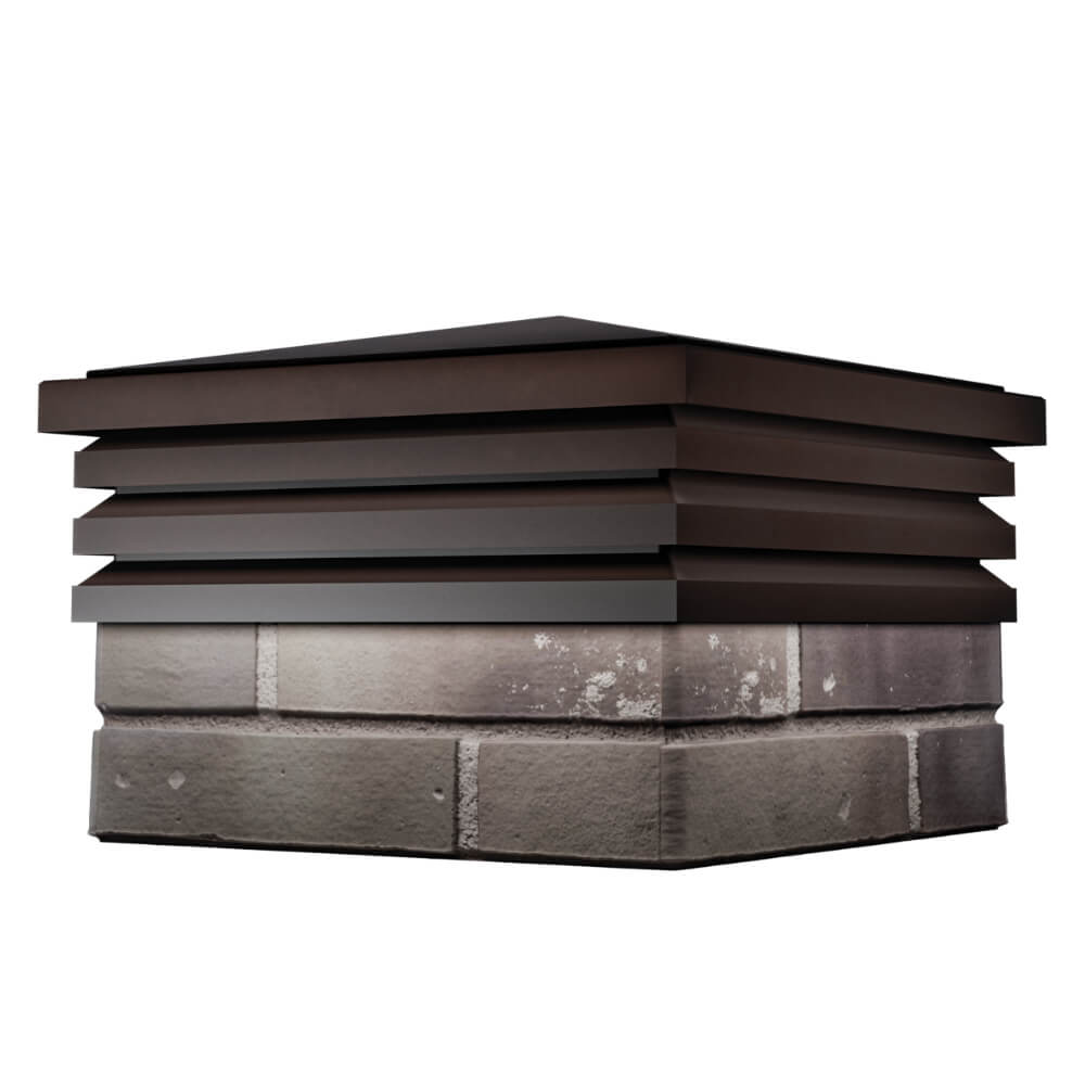 Колпак Zking Бона ХайТек Коричневый на столб 1.5х1.5 кирпича (385х385мм) в Джанкое фото