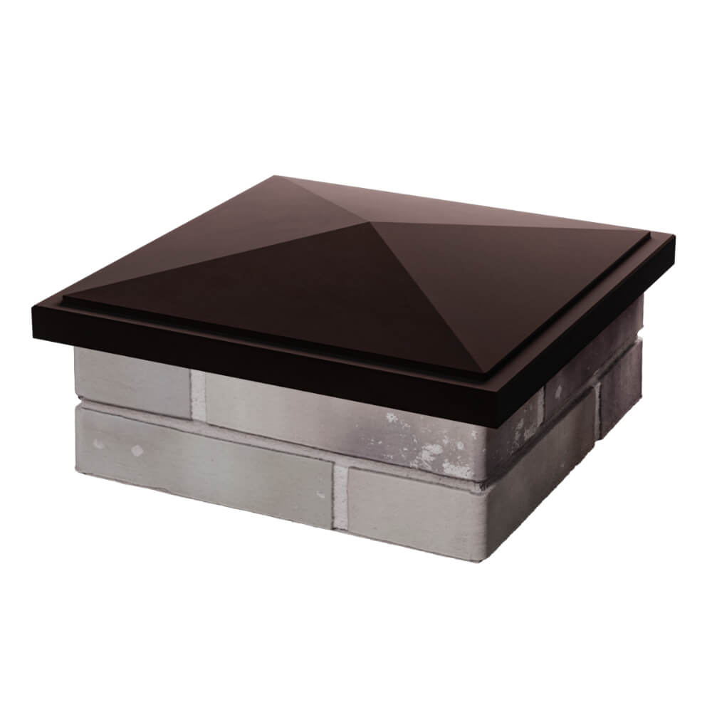 Колпак Zking БонаМоно Коричневый на столб 1.5х1.5 кирпича (385х385, 400х400мм) в Джанкое фото