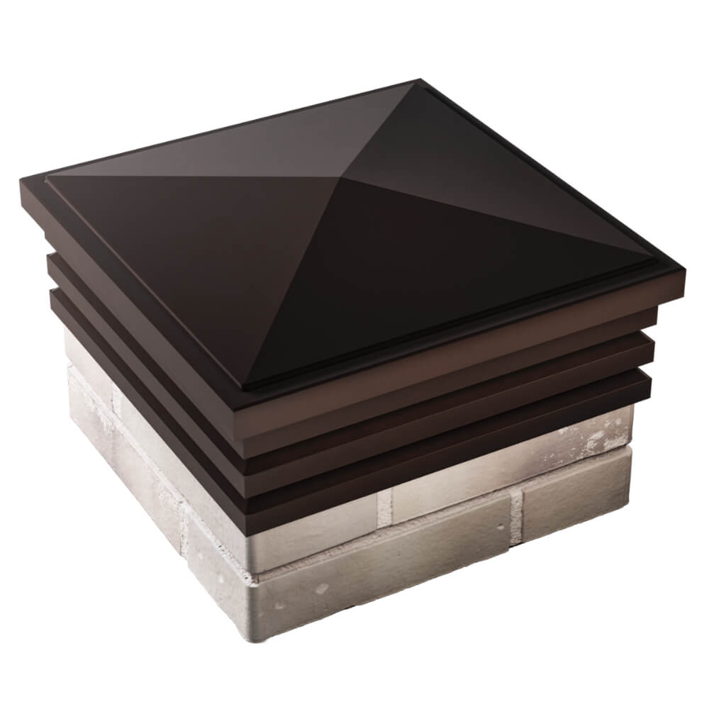 Колпак Zking Бона ХайТек Коричневый на столб 1.5х1.5 кирпича (385х385мм) в Джанкое фото