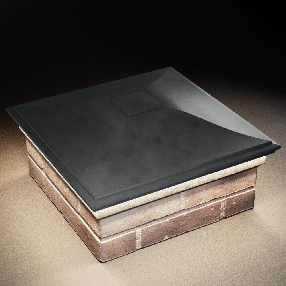 Колпак Zking Монблан Серый на столб 2х2 кирпича (515х515мм) c подсветкой в Джанкое фото