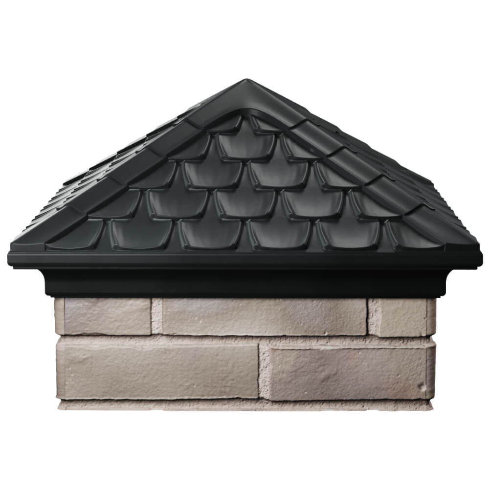 Колпак Zking Эльбрус Черный на столб 1.5х1.5 кирпича (385х385мм) Джанкой фото