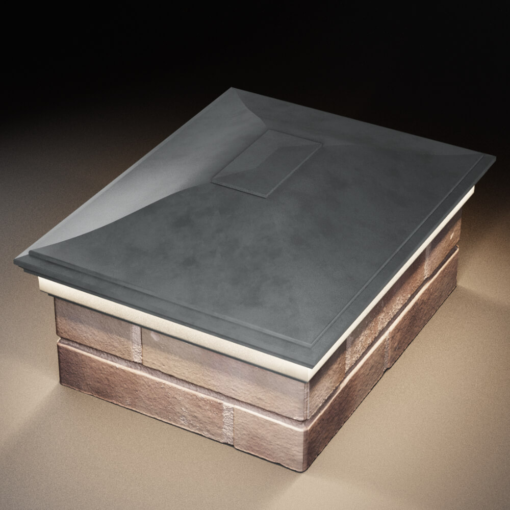 Колпак Zking Монблан Серый на столб 2х1.5 кирпича (515х385мм) c подсветкой в Джанкое фото