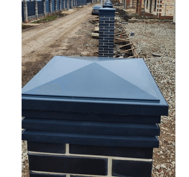 Колпак Zking Бона ХайТек Серый на столб 1.5х1.5 кирпича (385х385мм) в Джанкое фото