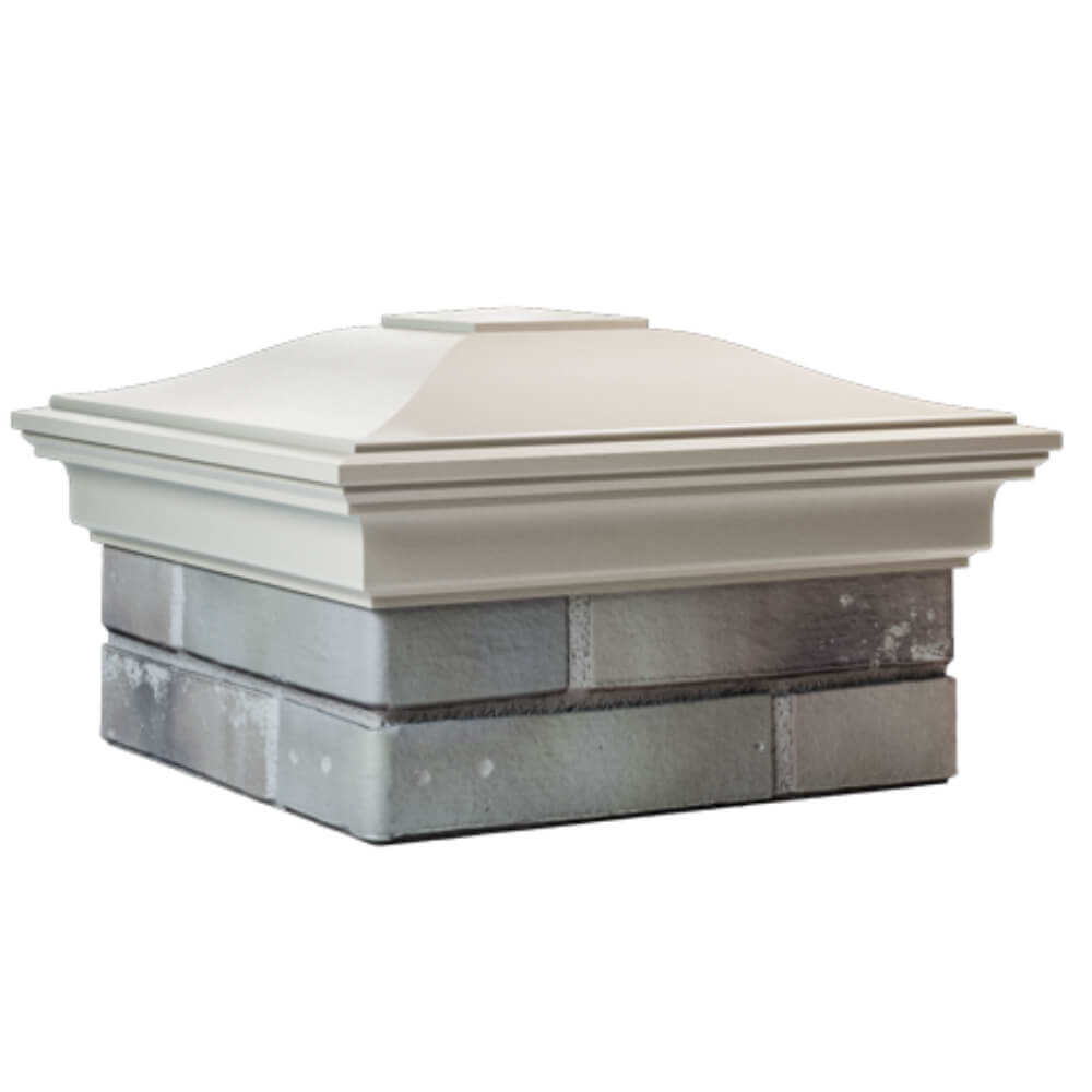 Колпак Zking Монблан Бежевый на столб 1.5х1.5 кирпича (385х385мм) в Джанкое фото