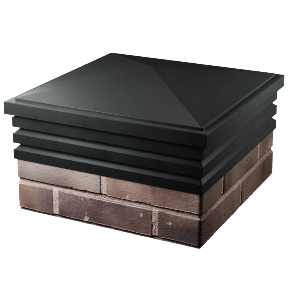 Колпак Zking Бона ХайТек Черный на столб 2х2 кирпича (513х513мм) в Джанкое фото