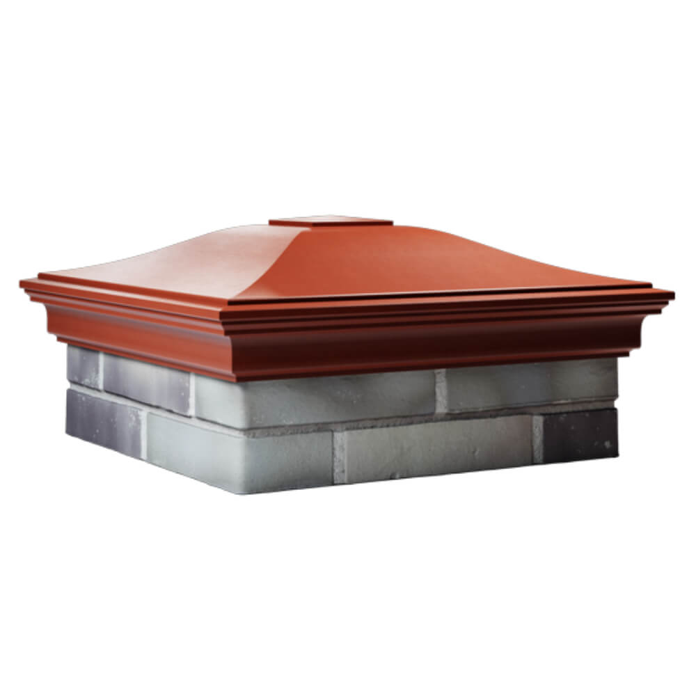 Колпак Zking Монблан Красный на столб 2х2 кирпича (515х515мм) в Джанкое фото