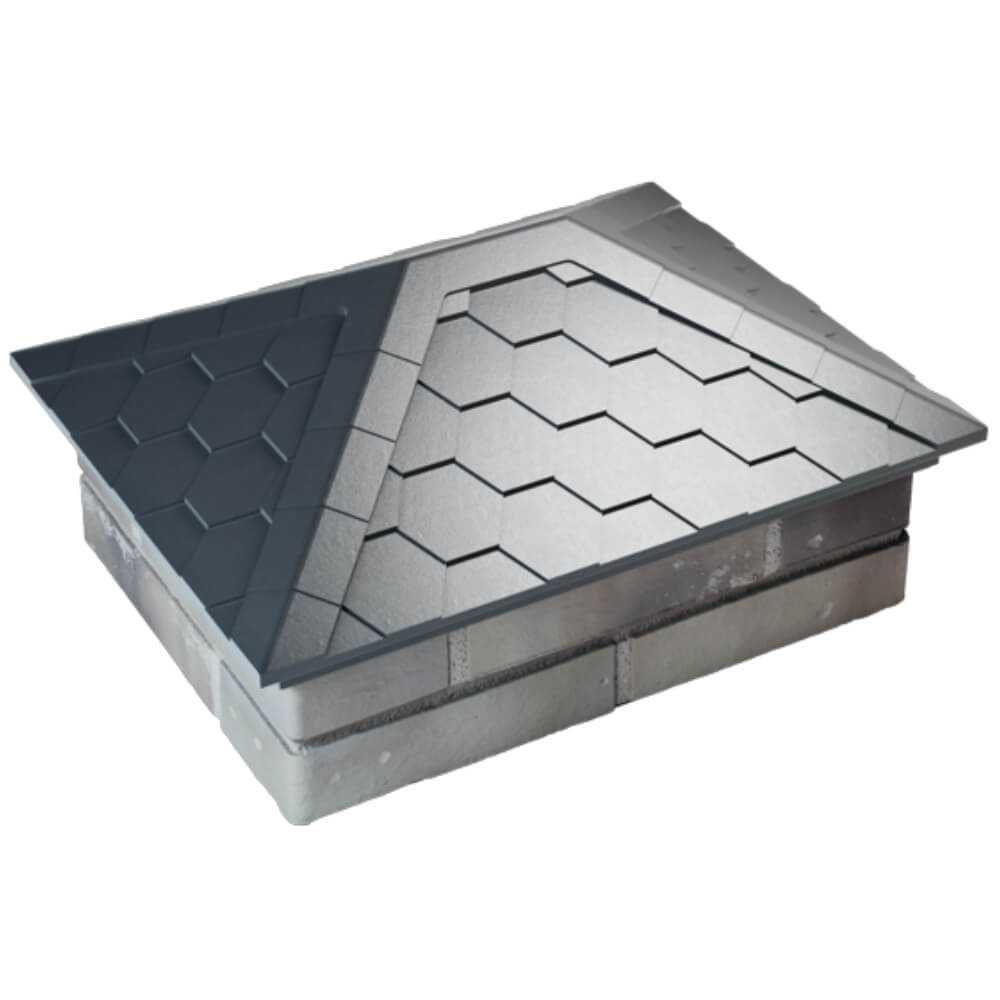 Колпак Zking Эверест Серый на столб 2х1.5 кирпича (520х390мм) Джанкой фото