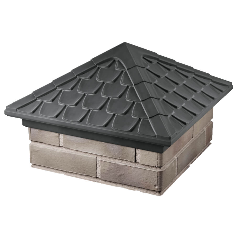 Колпак Zking Эльбрус Серый на столб 1.5х1.5 кирпича (385х385мм) в Джанкое фото