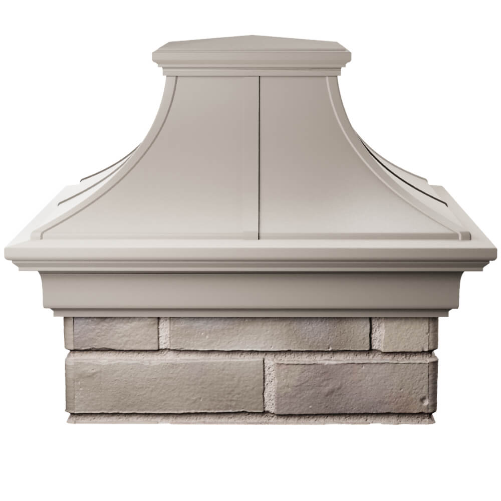 Колпак Zking Монблан Премиум Бежевый на столб 1.5х1.5 кирпича (385х385мм) Джанкой фото