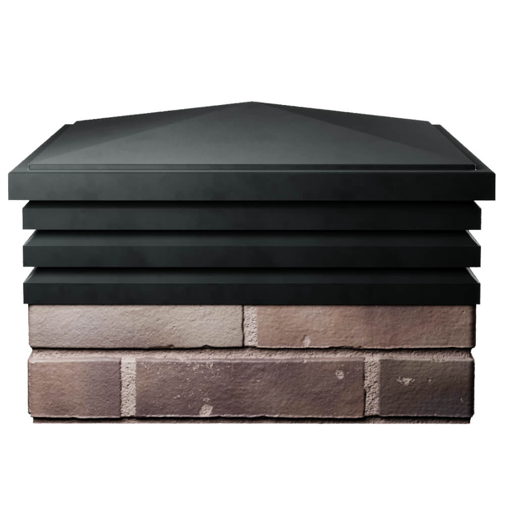 Колпак Zking Бона ХайТек Черный на столб 2х2 кирпича (513х513мм) Джанкой фото