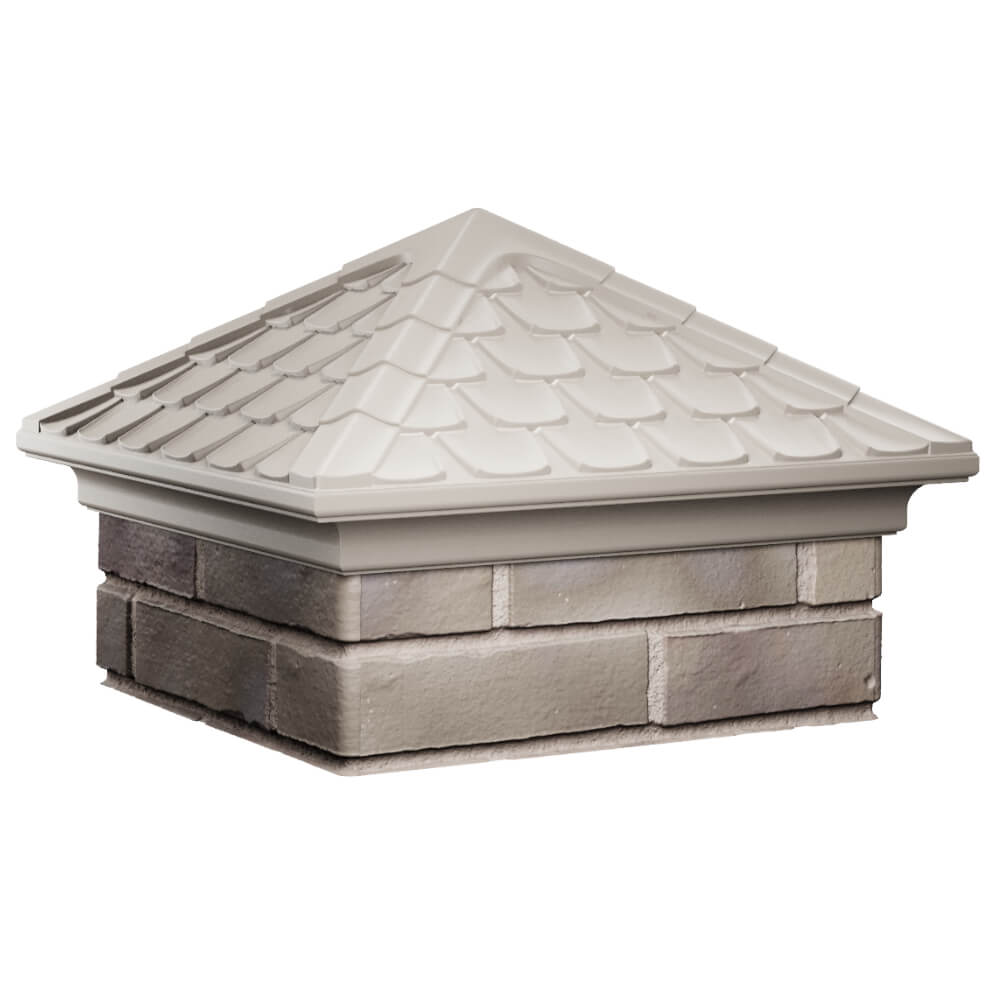 Колпак Zking Эльбрус Бежевый на столб 1.5х1.5 кирпича (385х385мм) в Джанкое фото