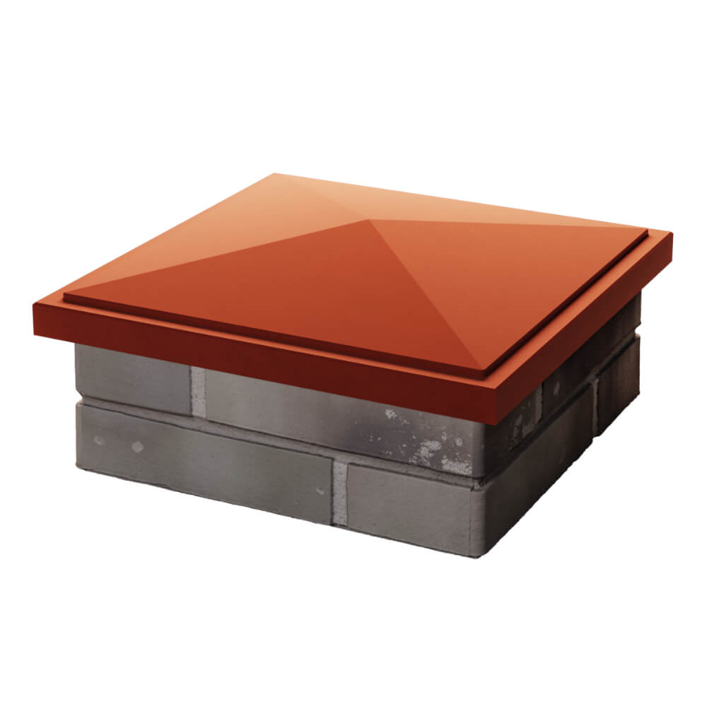 Колпак Zking БонаМоно Красный на столб 1.5х1.5 кирпича (385х385, 400х400мм) в Джанкое фото