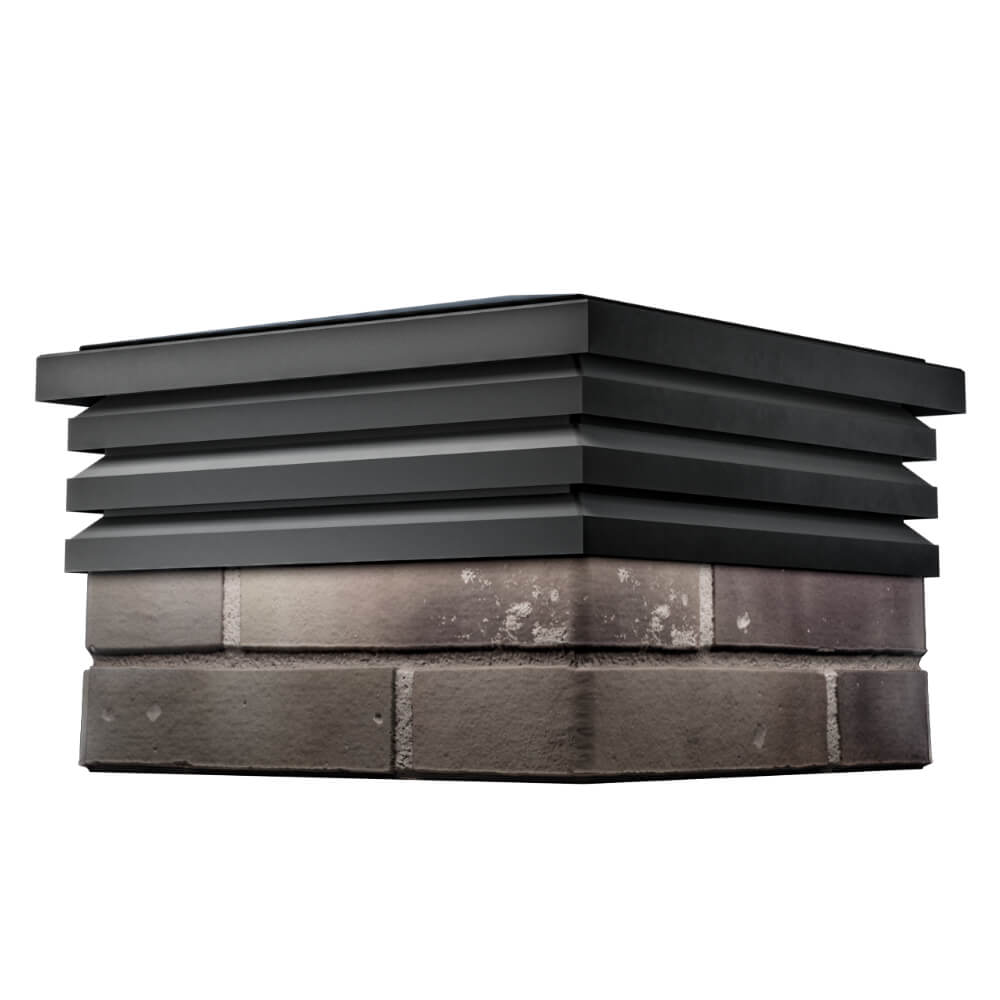 Колпак Zking Бона ХайТек Черный на столб 1.5х1.5 кирпича (385х385мм) в Джанкое фото