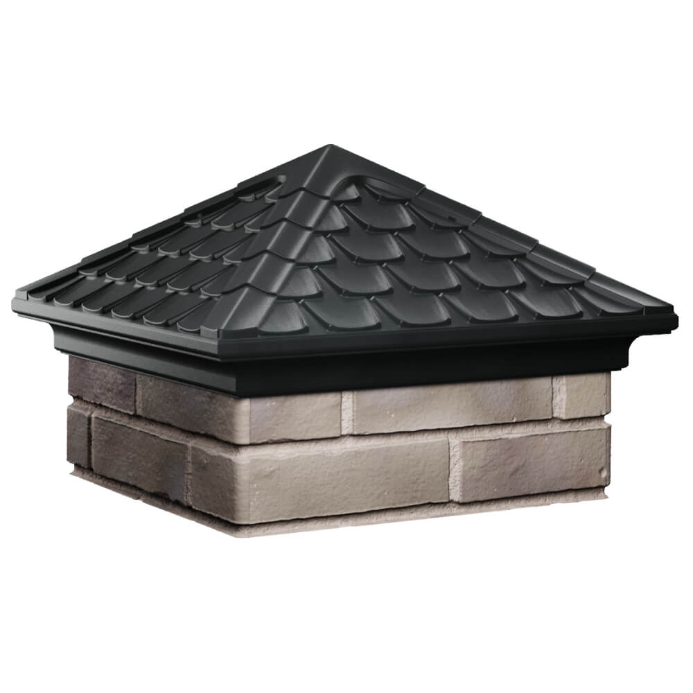 Колпак Zking Эльбрус Черный на столб 1.5х1.5 кирпича (385х385мм) в Джанкое фото