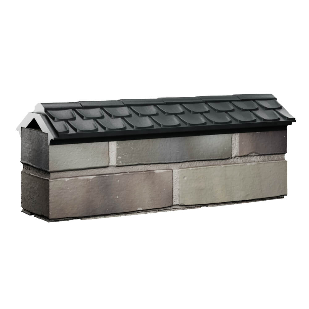 Парапет Zking Эльбрус Черный с посадкой на 0.5 кирпича (130мм) Джанкой фото