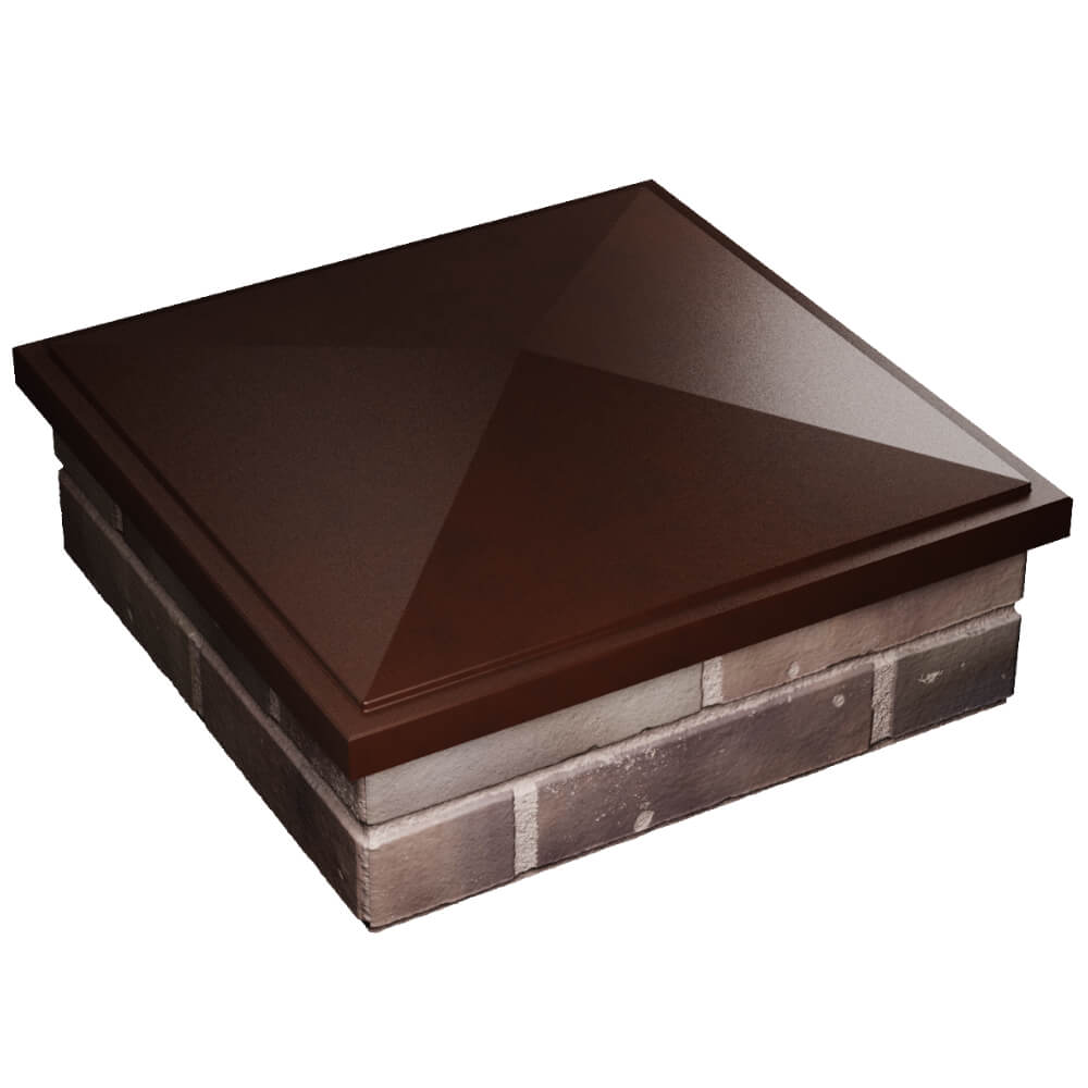 Колпак Zking БонаМоно Коричневый на столб 2х2 кирпича (515х515, 530х530мм) в Джанкое фото