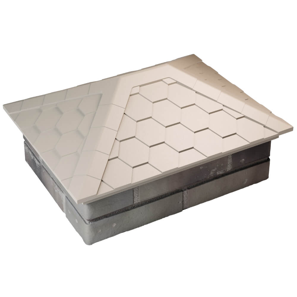 Колпак Zking Эверест Бежевый на столб 2х1.5 кирпича (520х390мм) Джанкой фото