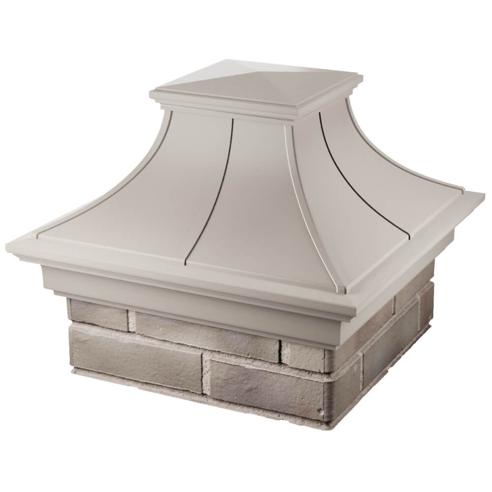 Колпак Zking Монблан Премиум Бежевый на столб 1.5х1.5 кирпича (385х385мм) в Джанкое фото