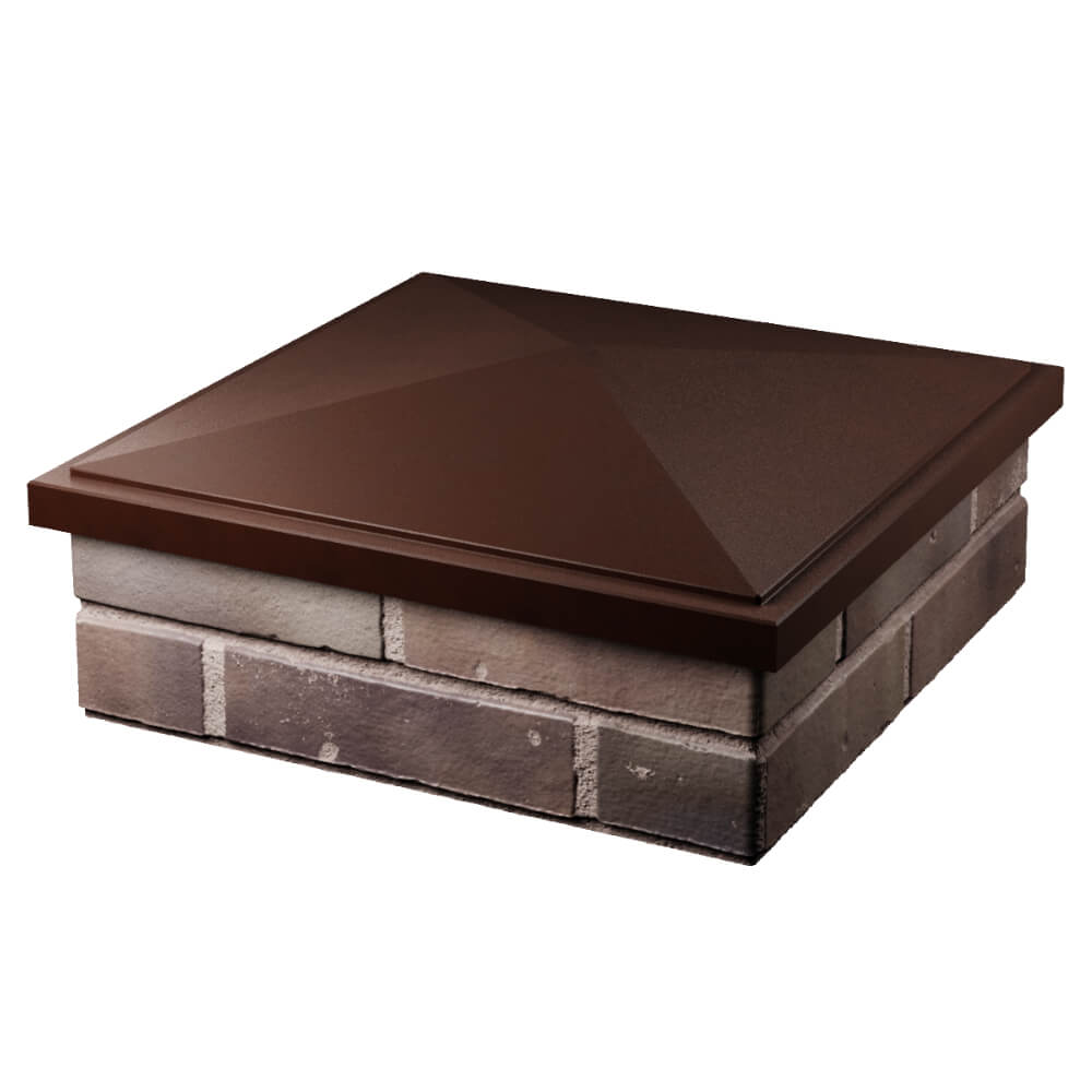 Колпак Zking БонаМоно Коричневый на столб 2х2 кирпича (515х515, 530х530мм) в Джанкое фото