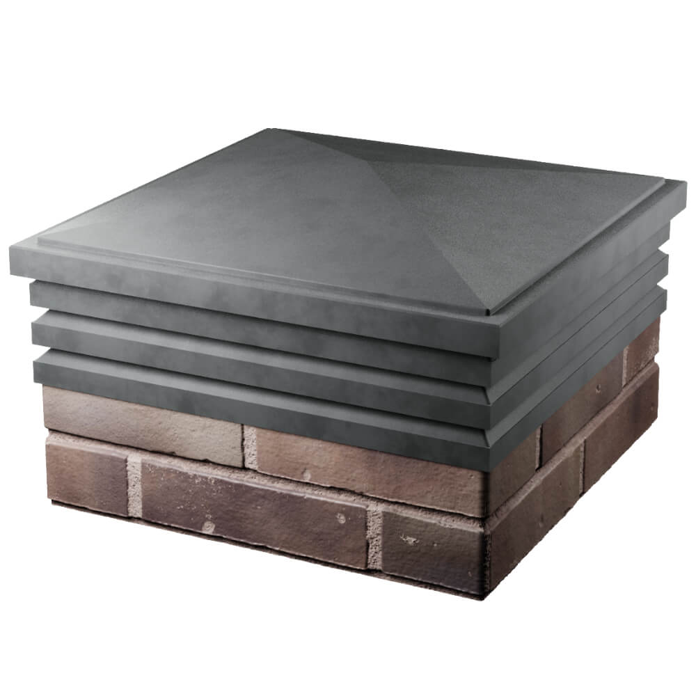 Колпак Zking Бона ХайТек Серый на столб 2х2 кирпича (513х513мм) в Джанкое фото