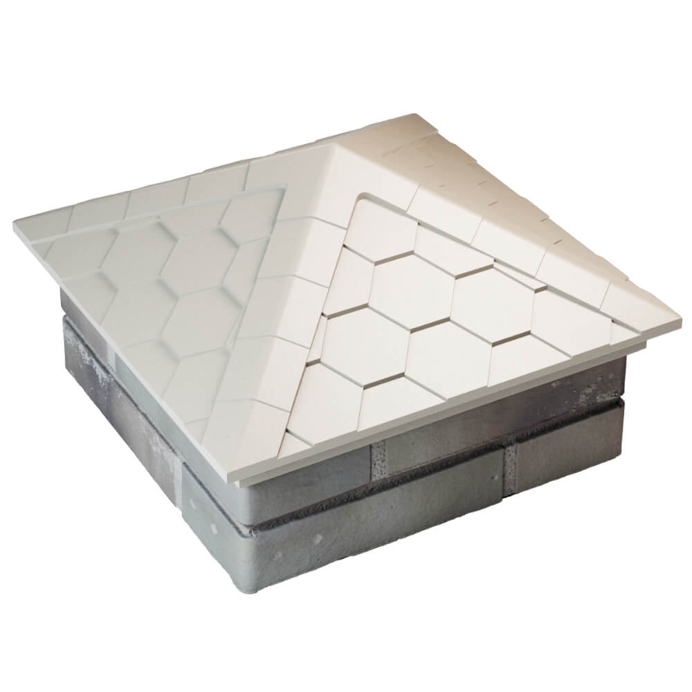 Колпак Zking Эверест Бежевый на столб 1.5х1.5 кирпича (390х390мм) в Джанкое фото