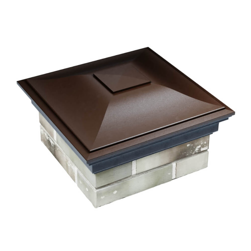 Колпак Zking Монблан Коричневый на столб 1.5х1.5 еврокирпича 0.7НФ (355х355мм) в Джанкое фото