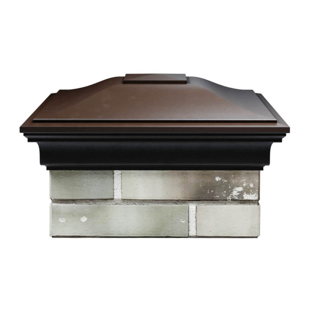 Колпак Zking Монблан Коричневый на столб 1.5х1.5 еврокирпича 0.7НФ (355х355мм) Джанкой фото