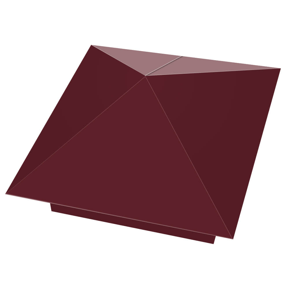 Колпак металлический 390х390мм RAL3005 Красное Вино заборный Джанкой фото