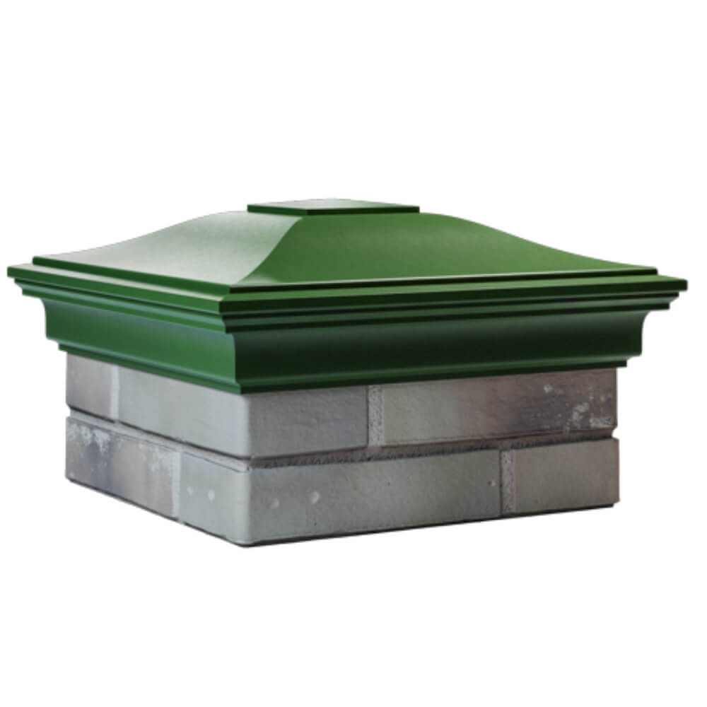 Колпак Zking Монблан Зеленый на столб 1.5х1.5 кирпича (385х385мм) в Джанкое фото