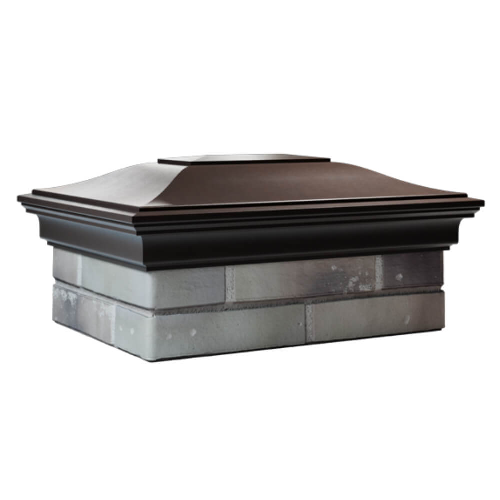 Колпак Zking Монблан Коричневый на столб 2х1.5 кирпича (515х385мм) в Джанкое фото