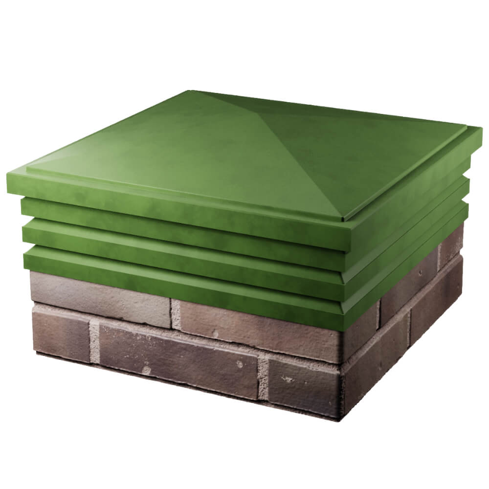 Колпак Zking Бона ХайТек Зеленый на столб 2х2 кирпича (513х513мм) в Джанкое фото