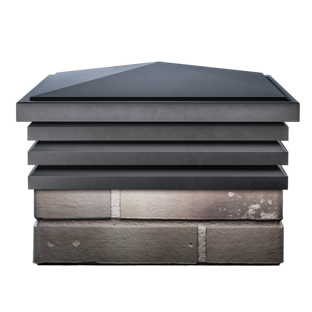 Колпак Zking Бона ХайТек Серый на столб 1.5х1.5 кирпича (385х385мм) Джанкой фото