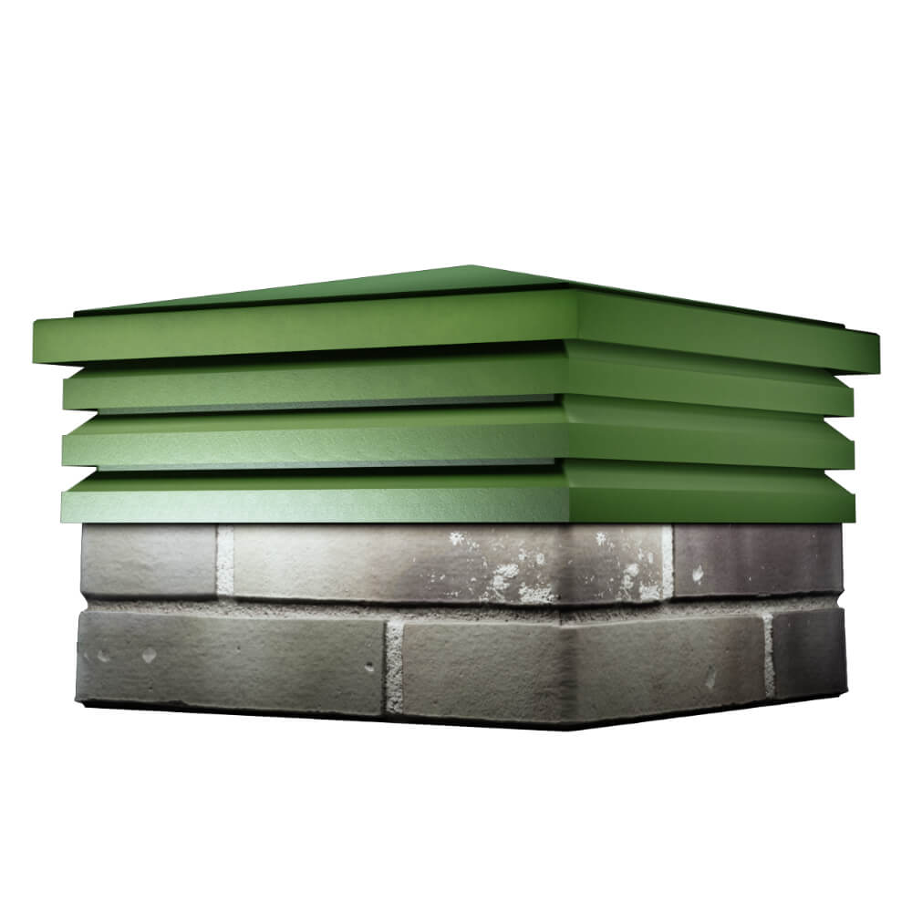 Колпак Zking Бона ХайТек Зеленый на столб 1.5х1.5 кирпича (385х385мм) в Джанкое фото