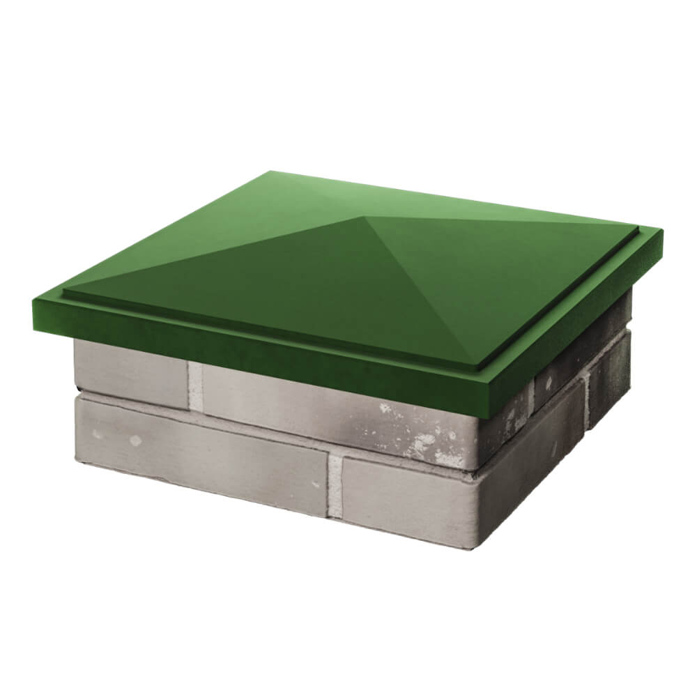 Колпак Zking БонаМоно Зеленый на столб 1.5х1.5 кирпича (385х385, 400х400мм) в Джанкое фото