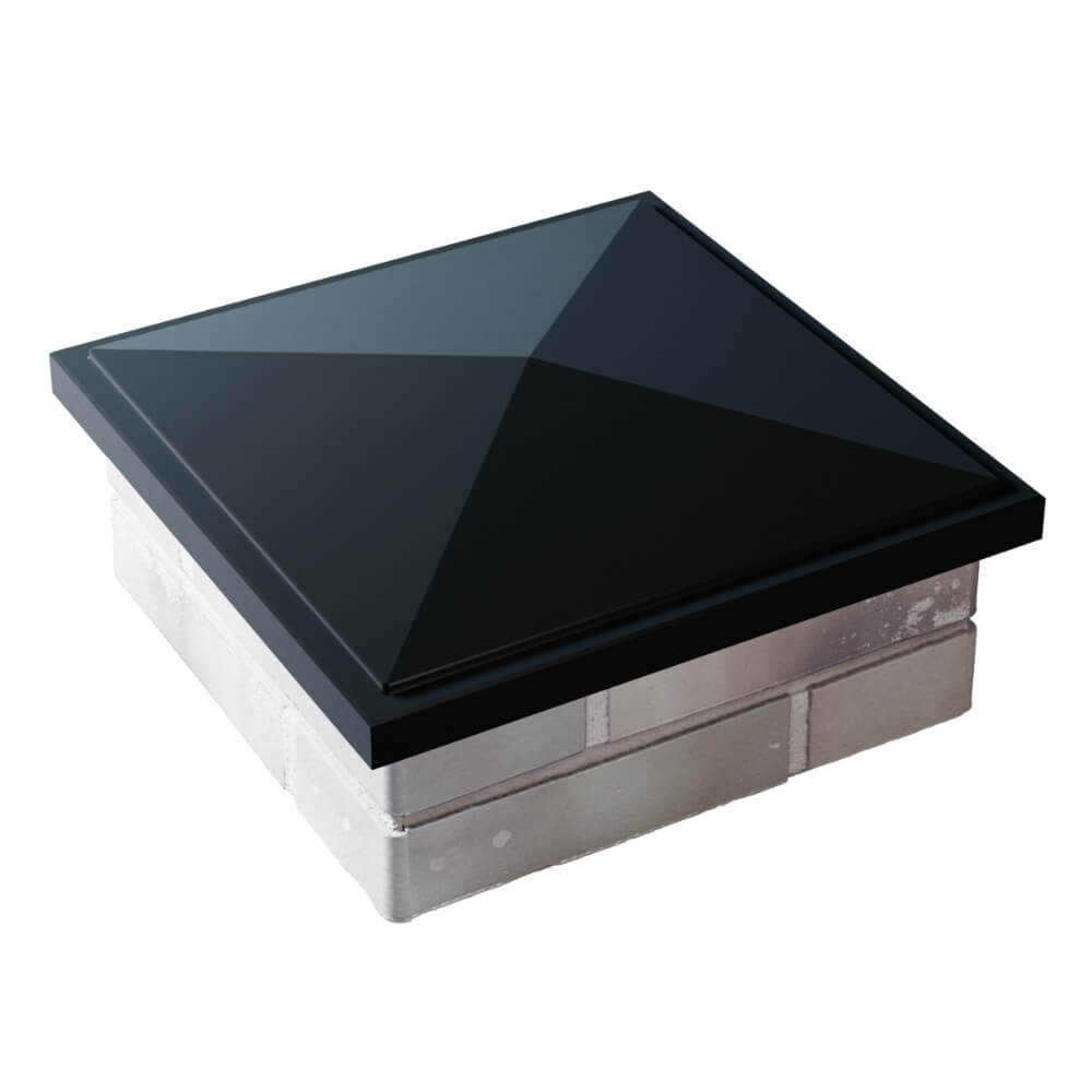 Колпак Zking БонаМоно Черный на столб 1.5х1.5 кирпича (385х385, 400х400мм) в Джанкое фото