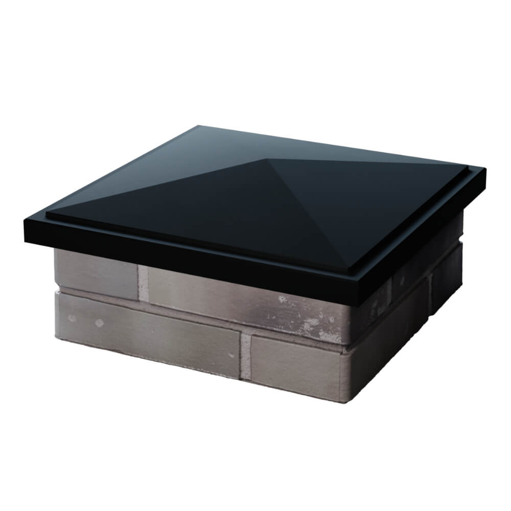 Колпак Zking БонаМоно Черный на столб 1.5х1.5 кирпича (385х385, 400х400мм) в Джанкое фото