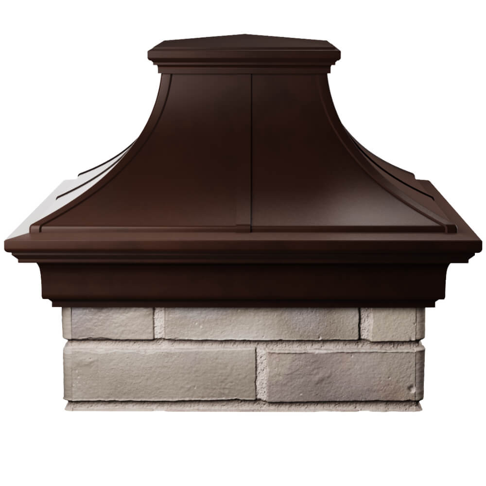 Колпак Zking Монблан Премиум Коричневый на столб 1.5х1.5 кирпича (385х385мм) Джанкой фото