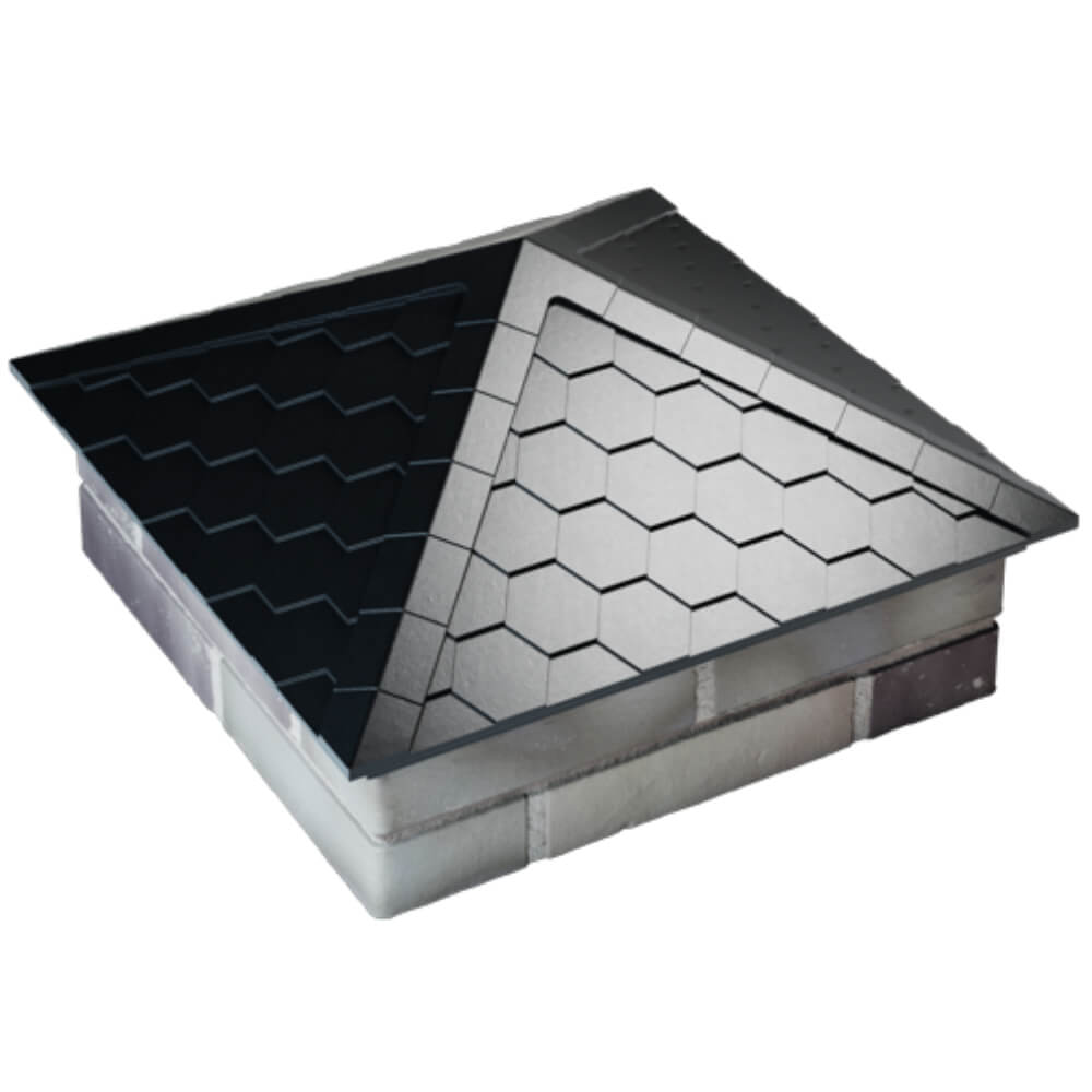 Колпак Zking Эверест Черный на столб 2х2 кирпича (535х535мм) Джанкой фото