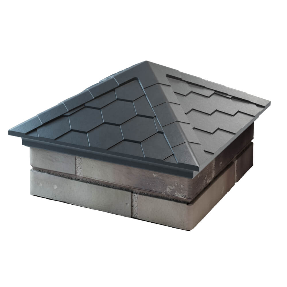 Колпак Zking Эверест Серый на столб 1.5х1.5 кирпича (390х390мм) в Джанкое фото